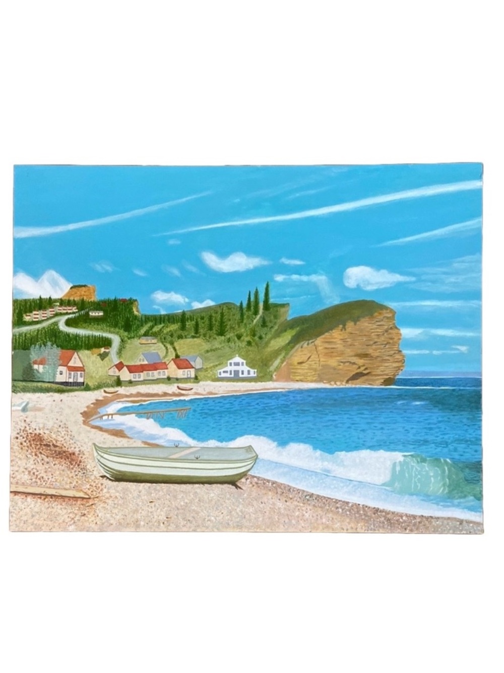 Original Painting of the Gaspé Peninsula in Quebec, Canada